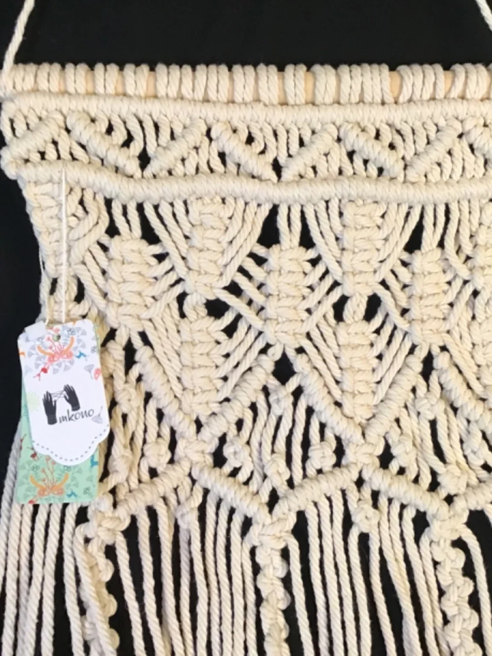 NWT MKONO Bohemian Style Hand Woven Boho Art Wall Hanging. 10